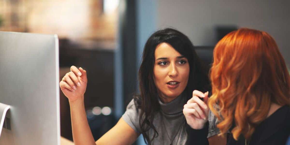 Stock image two office workers