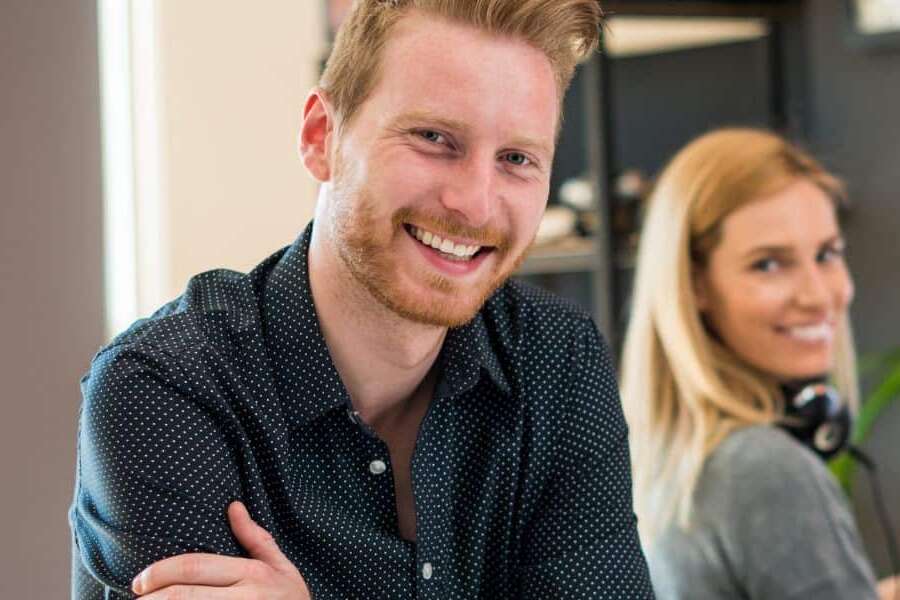 Stock image of man and woman